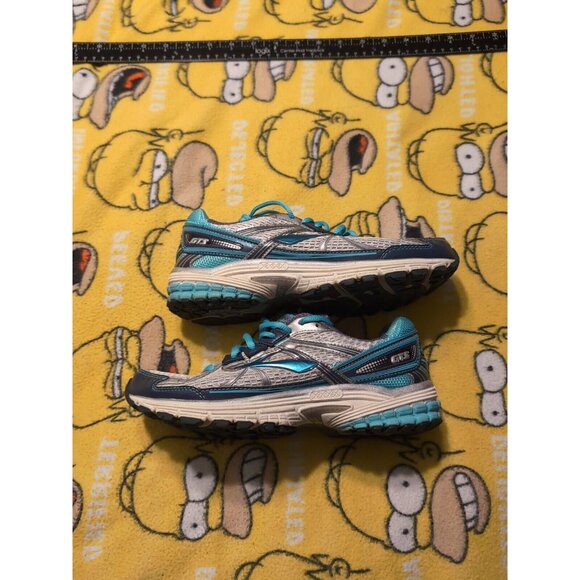 Brooks Adrenaline GTS 13 Women's Running Shoes Blue Silver Size 8 Wide (D) READ - Picture 2 of 12